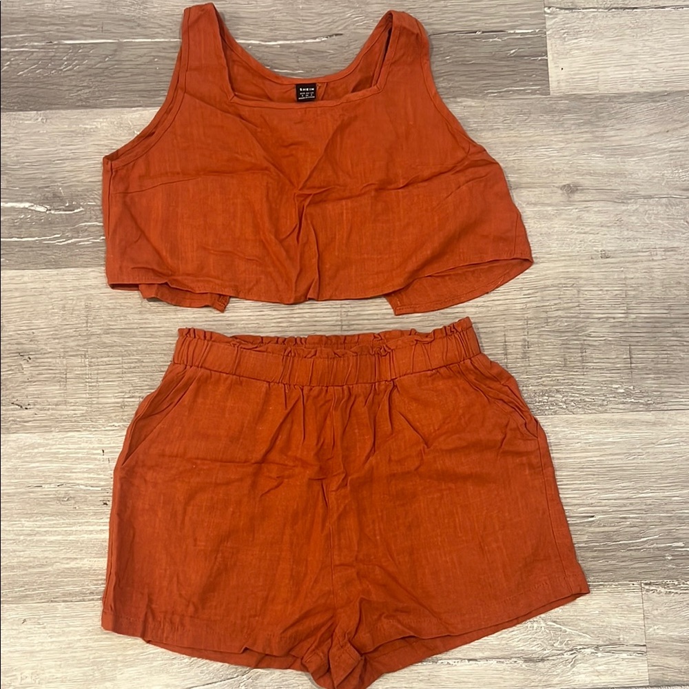 SHEIN Rust Two-Piece Set